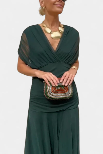 Greta | Damen Off-Shoulder Cocktailparty-Kleid figurbetontes Maxi-Abendkleid