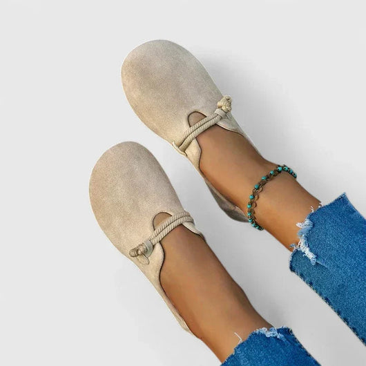 Nora | Damen Orthopädische Seildetail Slip-On Ballerinas