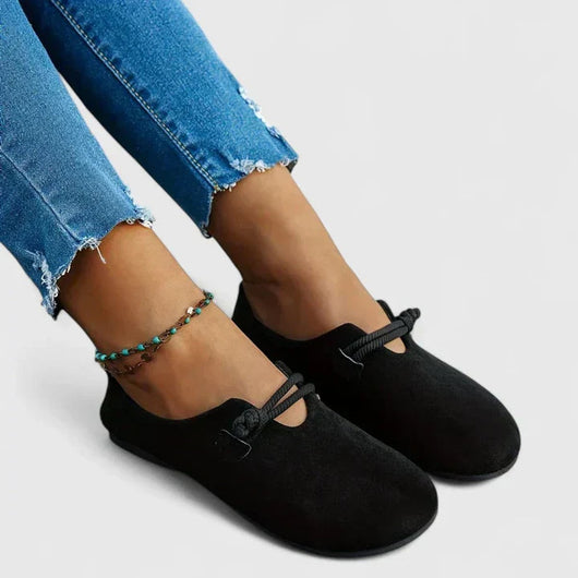 Nora | Damen Orthopädische Seildetail Slip-On Ballerinas