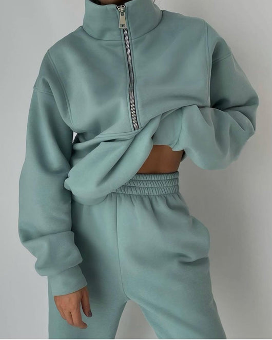 Claudia | Damen Zweiteiliges Lounge- und Jogginghose-Set