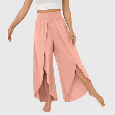 Magdalena | Damen Weit geschnittene Boho-Hose mit Schlitzdesign