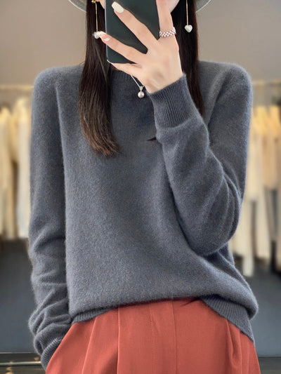 Kirsten | Damen Klassischer Strickpullover mit Langarm