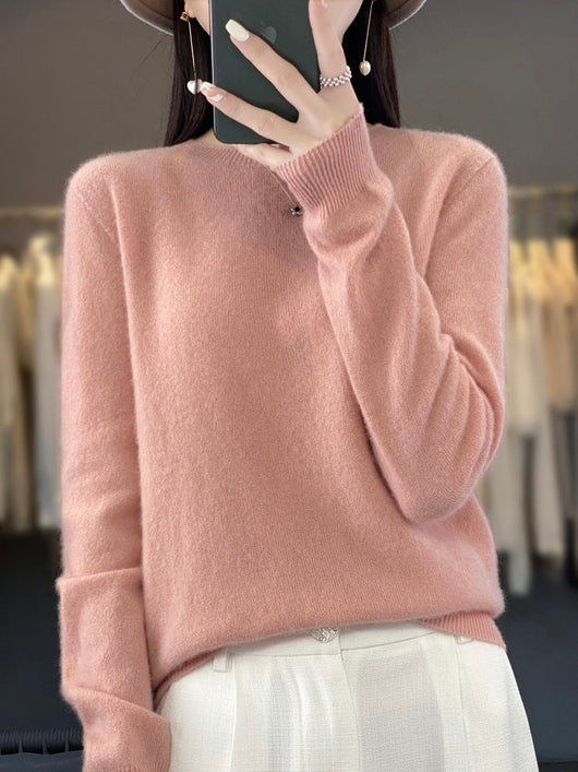 Kirsten | Damen Klassischer Strickpullover mit Langarm