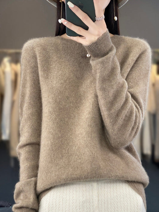 Kirsten | Damen Klassischer Strickpullover mit Langarm