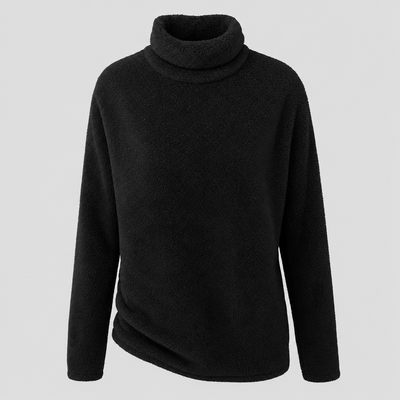 Elstow Velvet-Lined Roll Neck in black