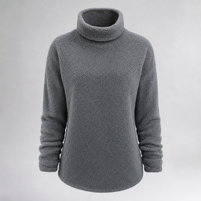 Elstow Velvet-Lined Roll Neck in grey