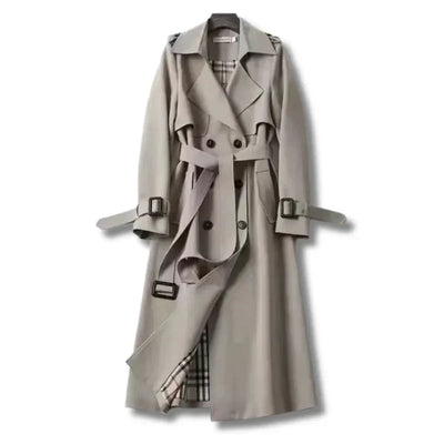 Amira | Damen Klassischer Trenchcoat mit Gürtel für den Winter