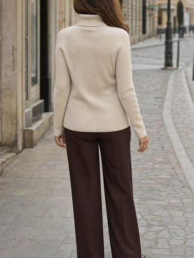 Penrose fine knit turtleneck, back view