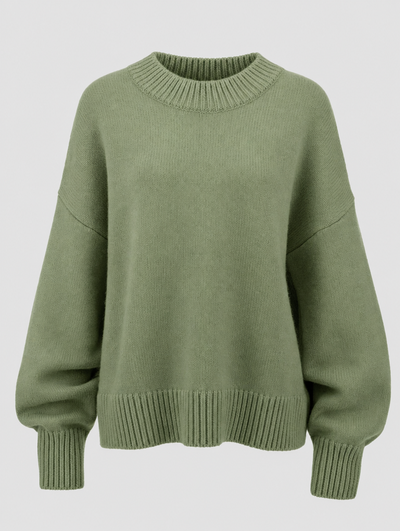 Marden Chunky Knit Sweater in sage green, product shot