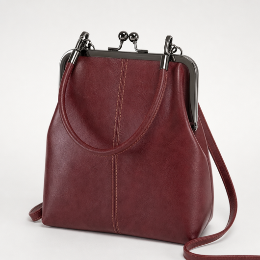 Brackley Frame Bag in red brown
