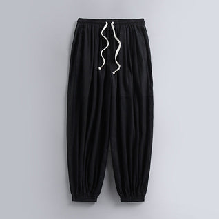 Riviera Weite Leinenhose im Palazzo-Stil