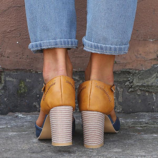 Katharina | Damen Frühlings Mary Janes Mit Blockabsatz
