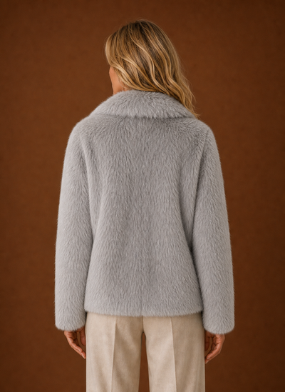 Damen Mantel aus Kunstfell