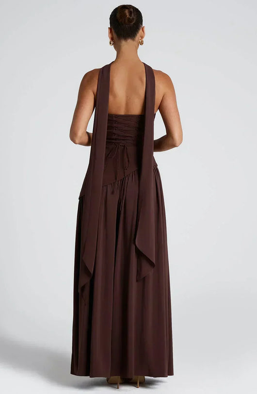 Johanna | Damen Asymmetrisches Maxi Kleid für Hochzeitsgäste