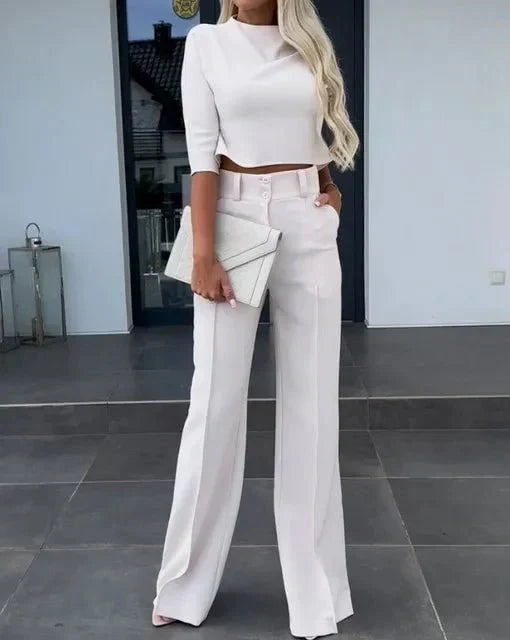 Verena | Damen Zweiteiliges Hosen-Set mit langärmligem Oberteil