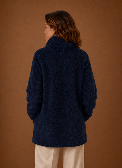 Damen Fleecejacke mit Stehkragen und Reißverschluss