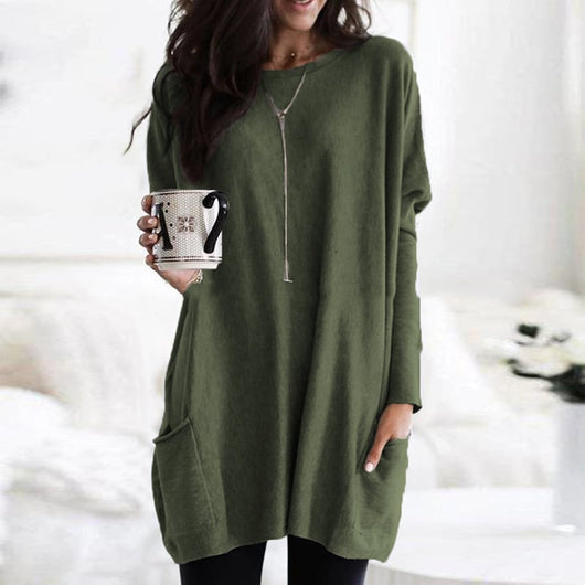 Sabina | Modischer Langer Damenpullover
