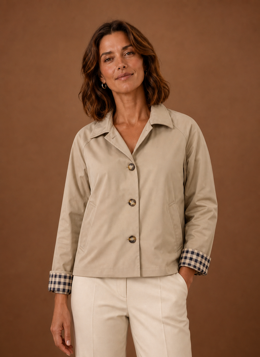Damen Jacke leicht mit Knopfleiste