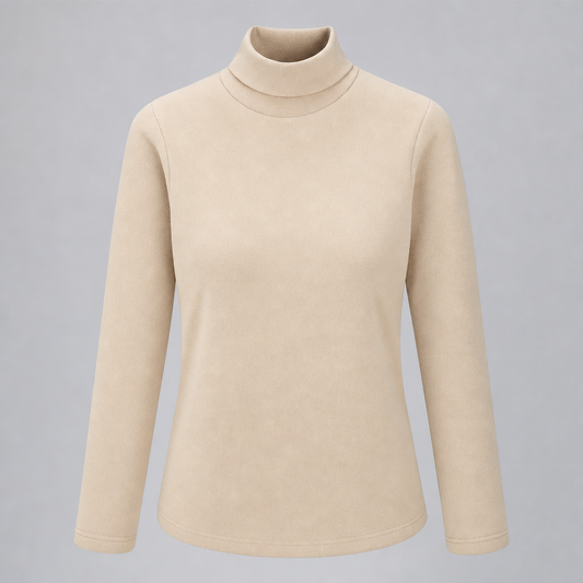 Pinner Half Neck Thermal Top in beige