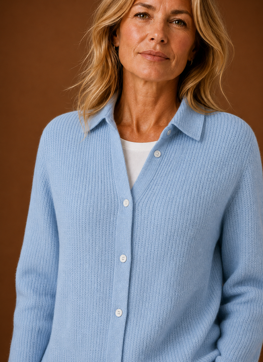 Damen Strickjacke mit Knopfleiste