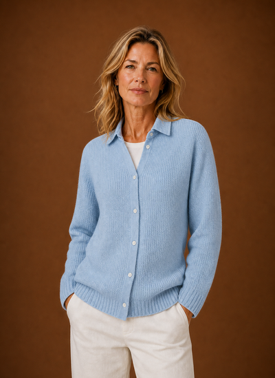 Damen Strickjacke mit Knopfleiste