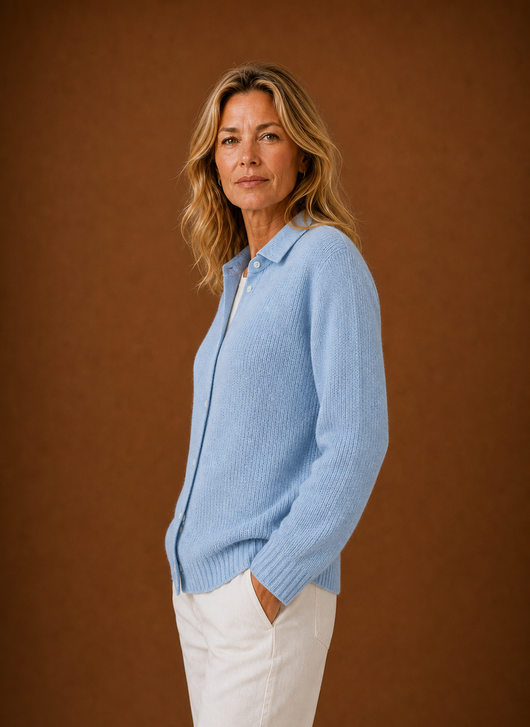 Damen Strickjacke mit Knopfleiste