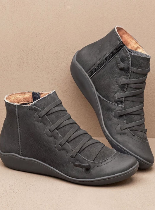Johanna | Stiefeletten Damen Wasserdichte Schnürstiefeletten mit Reißverschluss