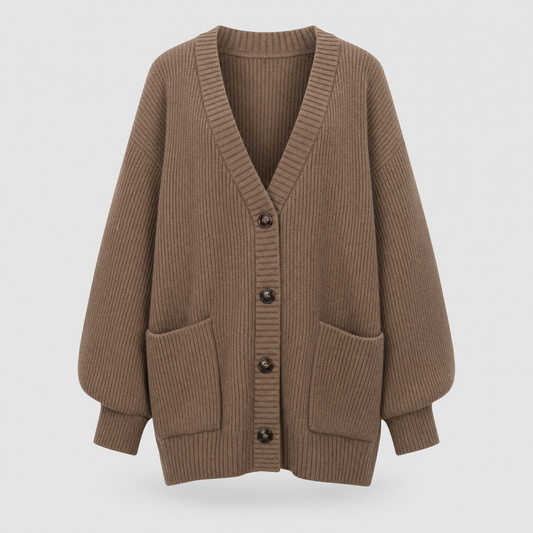 Wexford Grobstrick-Cardigan mit Knopfleiste