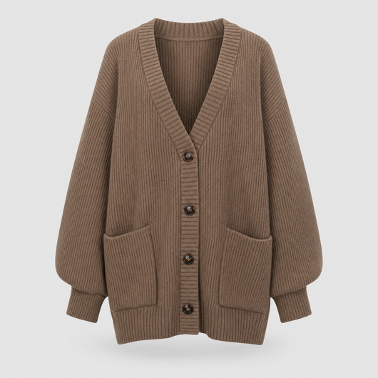 Wexford Grobstrick-Cardigan mit Knopfleiste