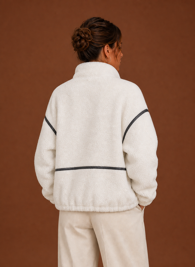 Damen Sherpa-Jacke mit Reißverschluss